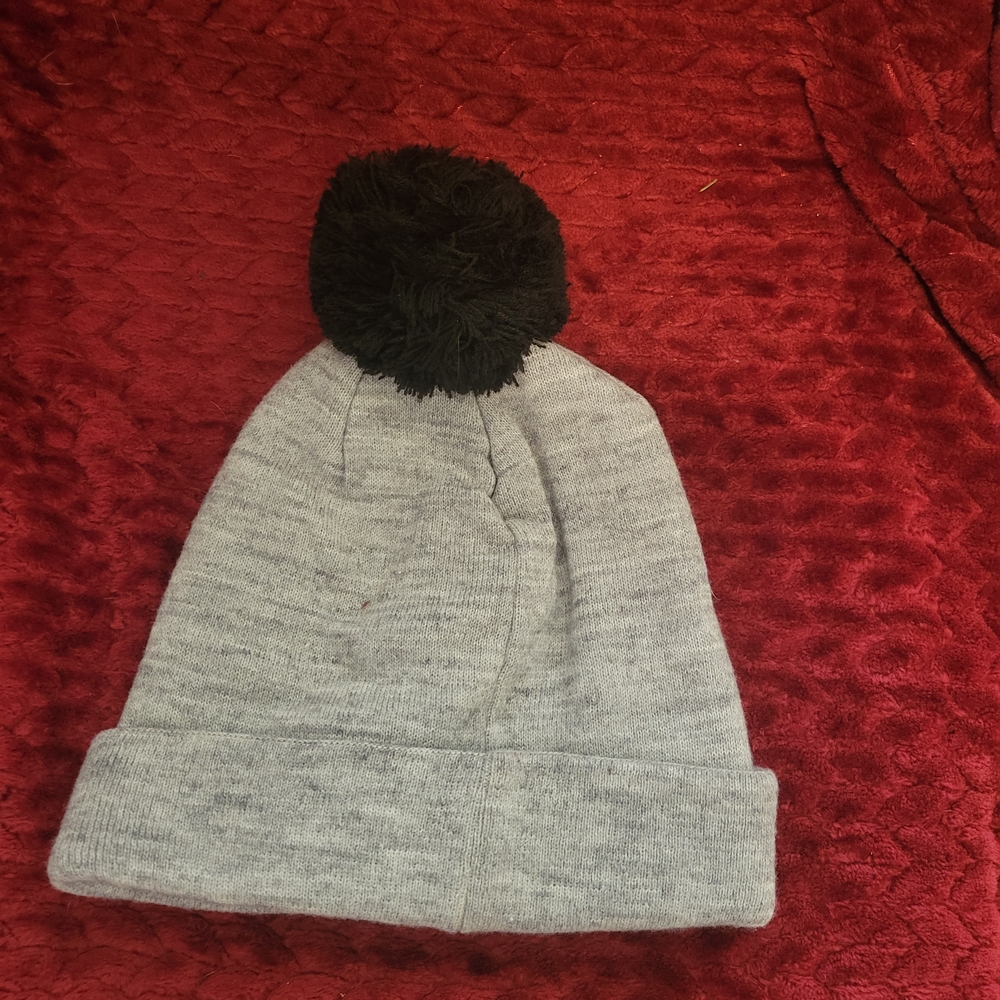 Gray Skull Pom-Pom Beanie for Kids - Picture 2 of 2